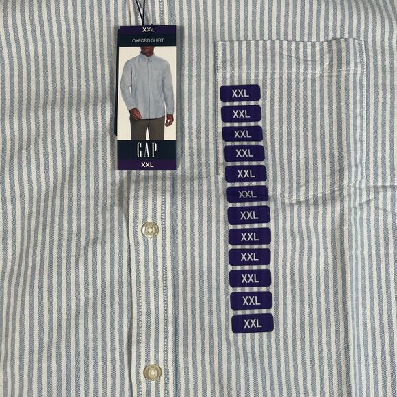 Gap Men's Button Down Long Sleeve 2XL Brand New Nwt Oxford Shirt $49.95 - Picture 3 of 7